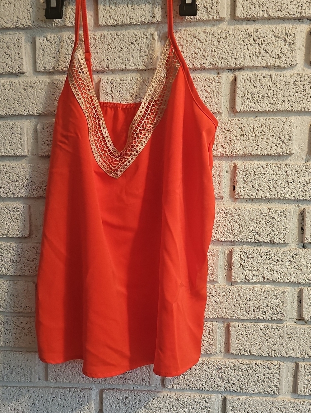 SHEIN Bright Orange Spaghetti Strap Cami